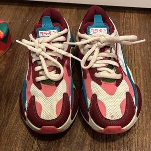 Puma RS-X Sneakers in Burgundy and Teal